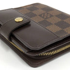Louis Vuitton Compact Zip Bifold Wallet Damier Ebene — view 4