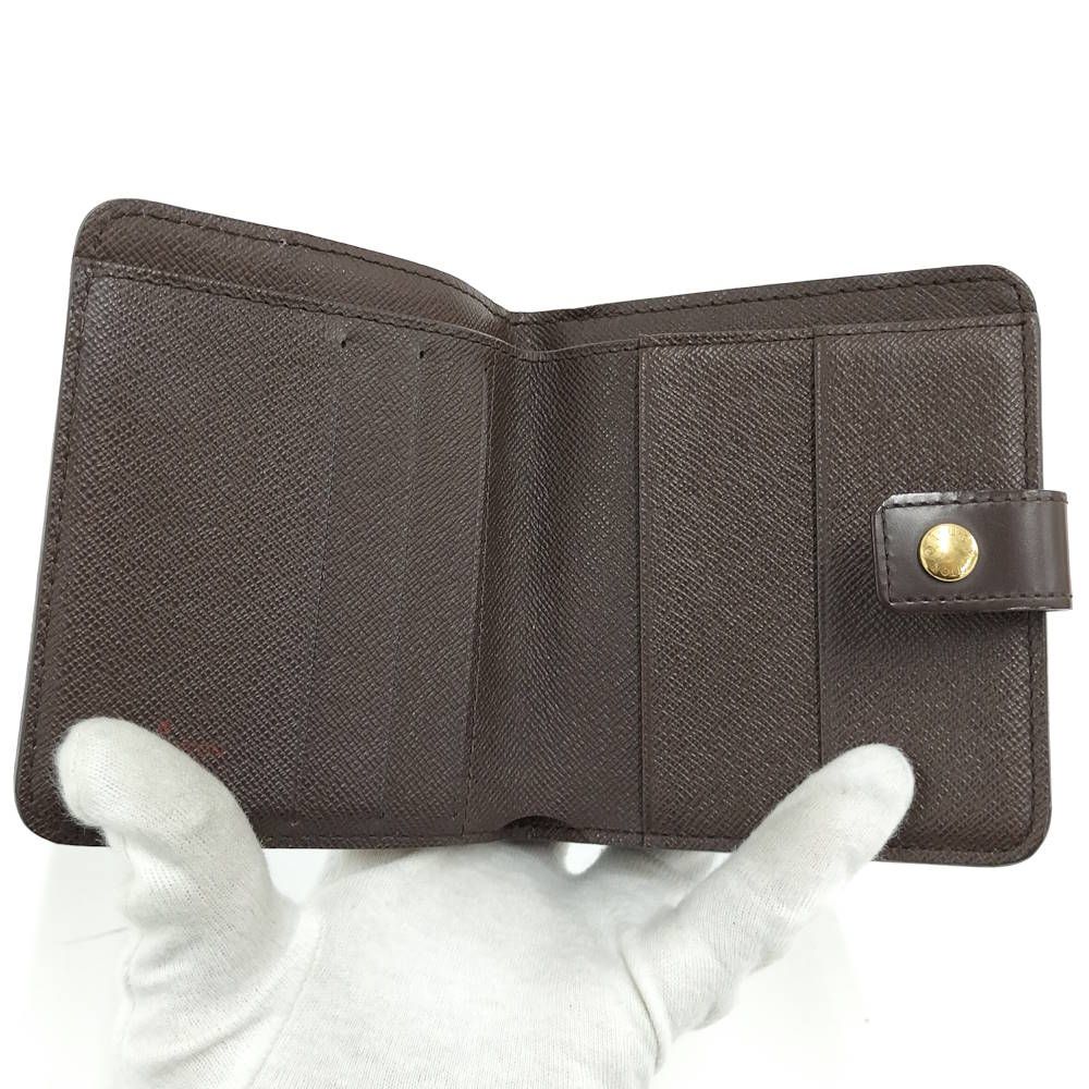 Louis Vuitton Compact Zip Bifold Wallet Damier Ebene — view 2