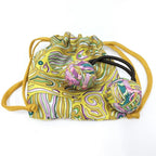 Hermes Hair Tie Scrunchie Pom Cloth Multicolor — view 6