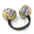 Hermes Hair Tie Scrunchie Pom Cloth Multicolor — view 3