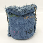 Chanel Chain Shoulder Bag Denim Blue Multicolor — view 2