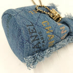 Chanel Chain Shoulder Bag Denim Blue Multicolor — view 3