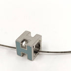 Hermes Cage Ash Cube Necklace Plated Silver — view 6