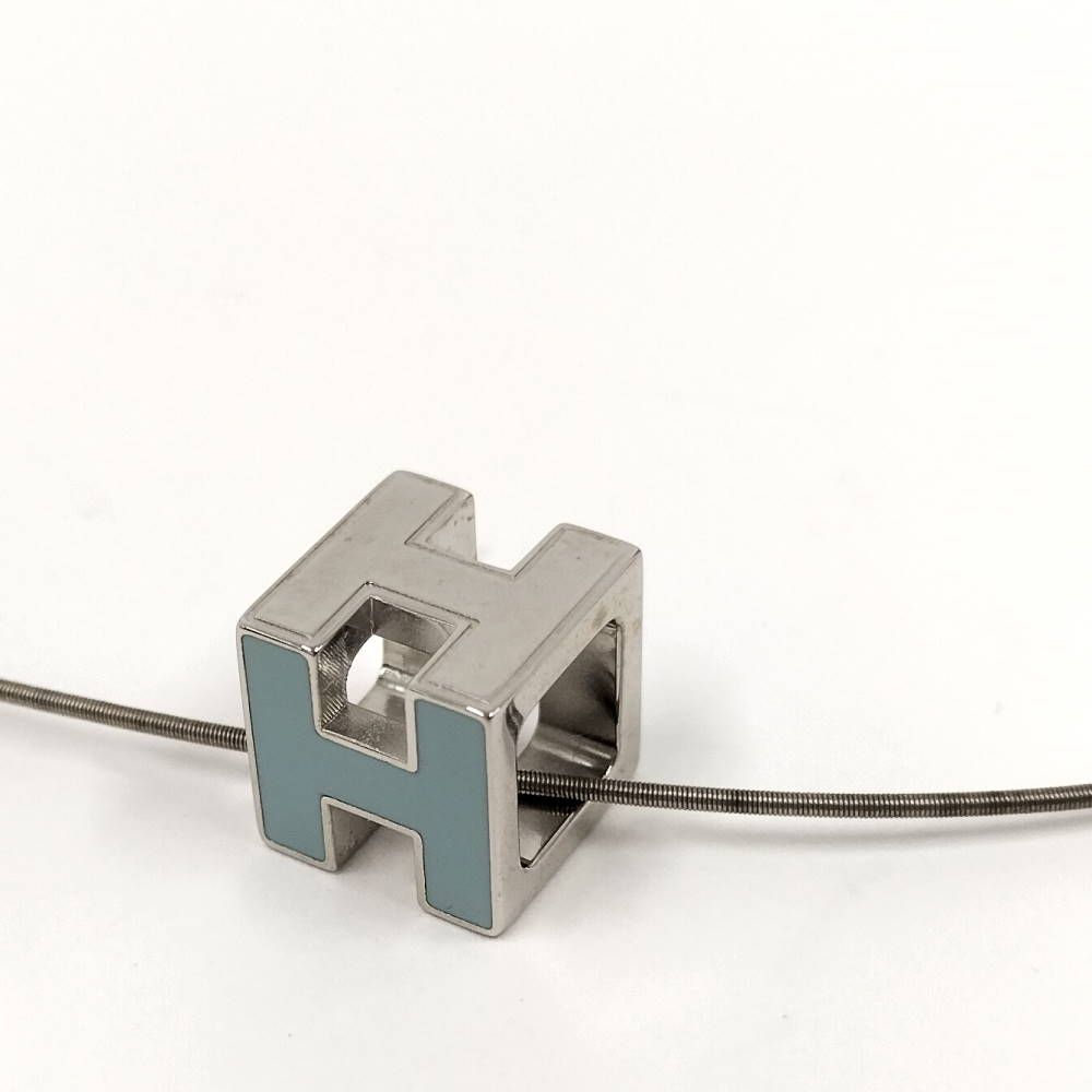 Hermes Cage Ash Cube Necklace Plated Silver — view 6