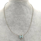 Hermes Cage Ash Cube Necklace Plated Silver — view 7