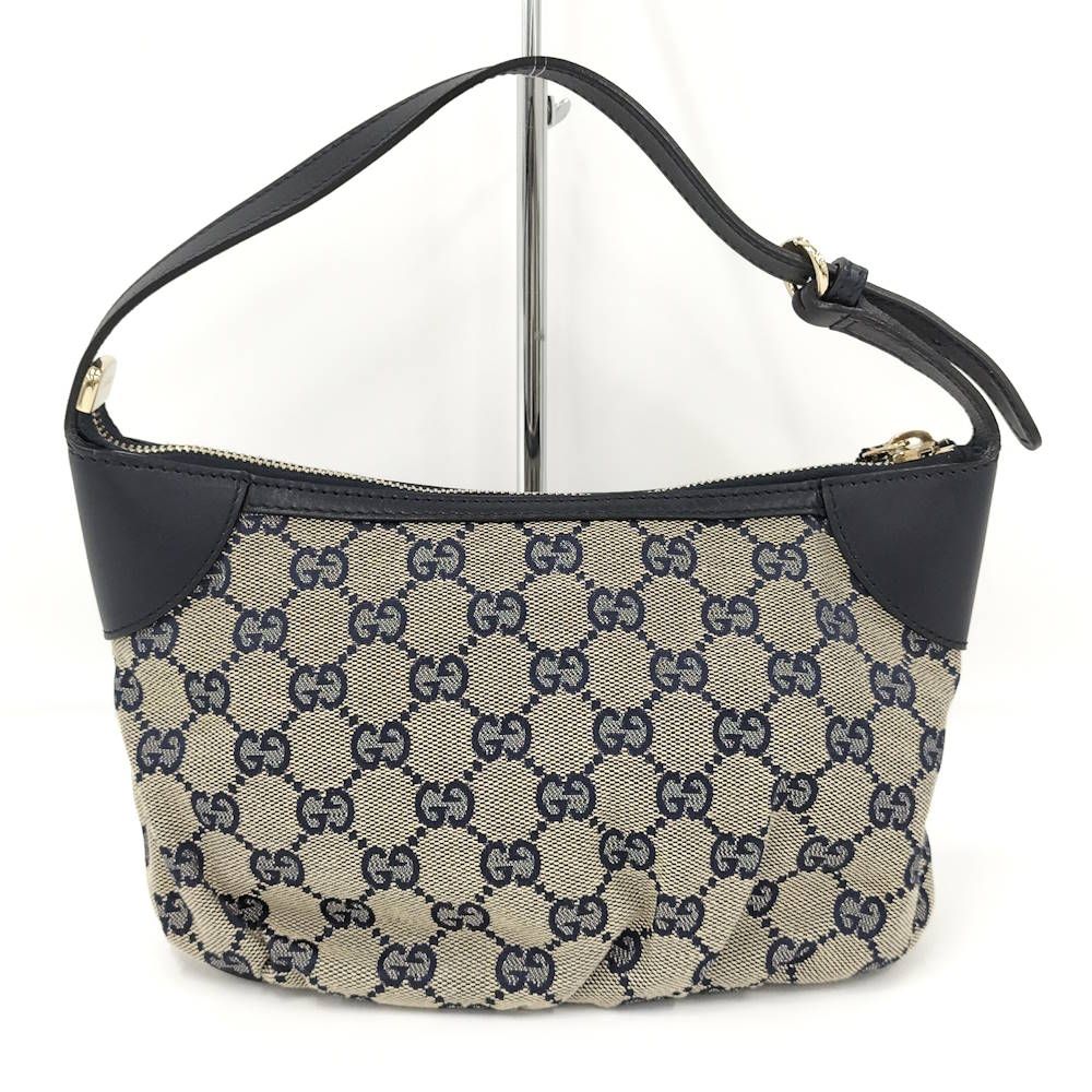Gucci Pouch GG Canvas Leather Navy — view 2