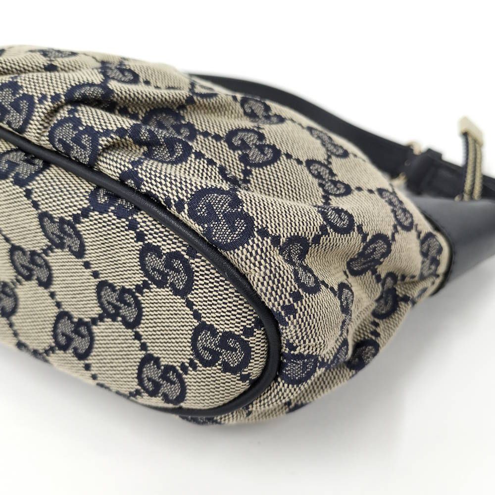 Gucci Pouch GG Canvas Leather Navy — view 3