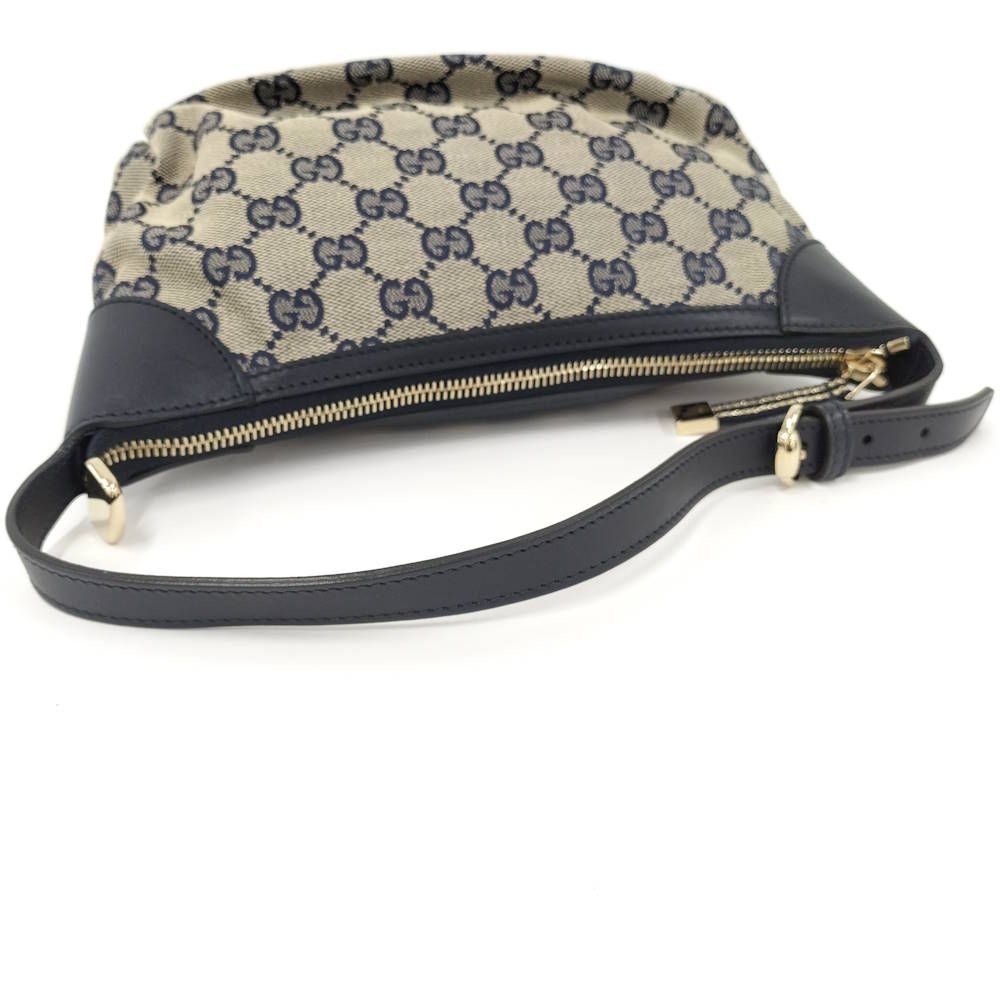 Gucci Pouch GG Canvas Leather Navy — view 4