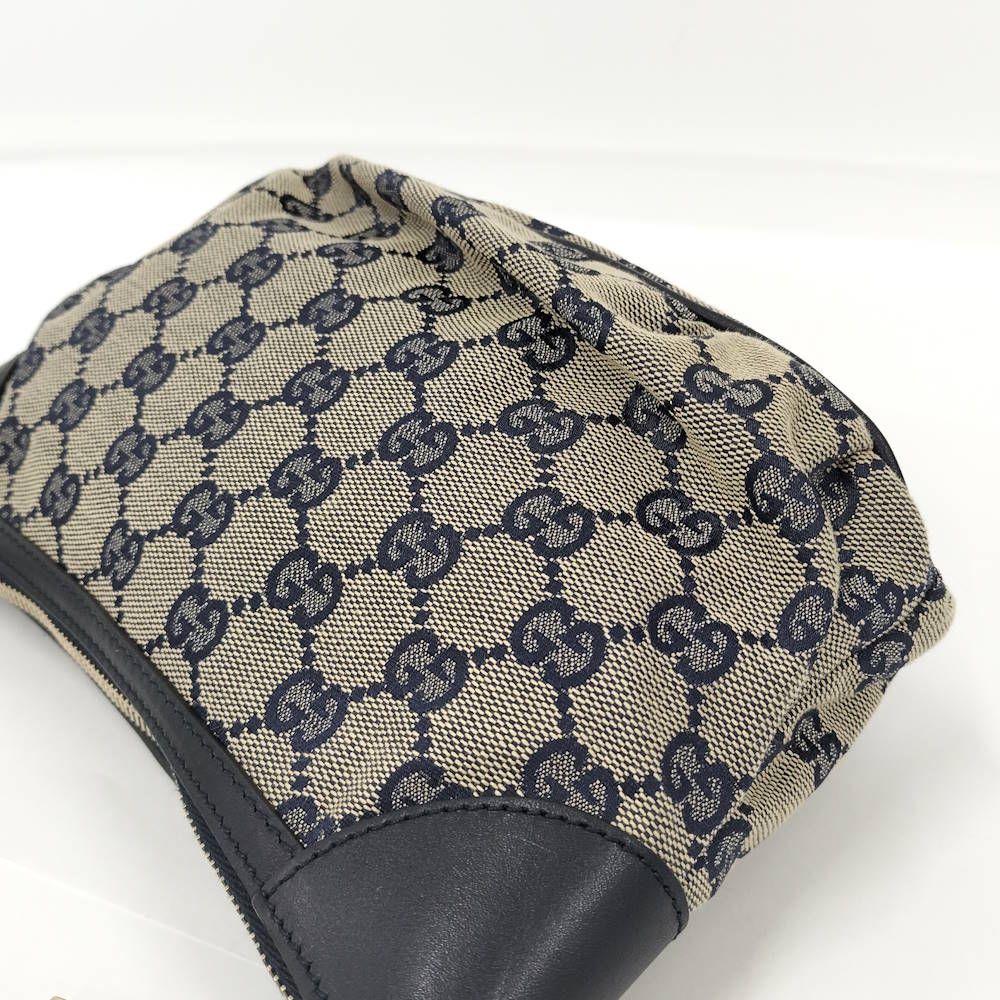 Gucci Pouch GG Canvas Leather Navy — view 5