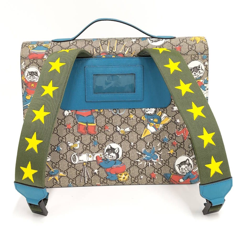 Gucci Backpack Sac Children's GG Supreme Gray Blue — view 2