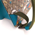 Gucci Backpack Sac Children's GG Supreme Gray Blue — view 7