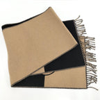 Gucci Scarf GG Pattern Cashmere Wool Brown Black — view 4