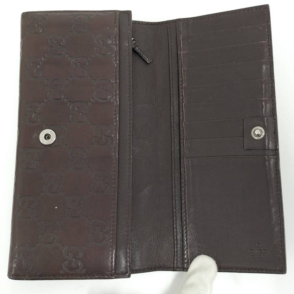 Gucci Bifold Wallet Guccissima Leather Dark Brown — view 2