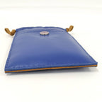 Hermes Pillow Case Pouch Leather Blue — view 4