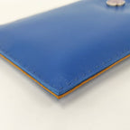 Hermes Pillow Case Pouch Leather Blue — view 3