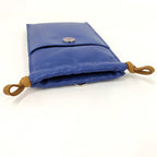 Hermes Pillow Case Pouch Leather Blue — view 5