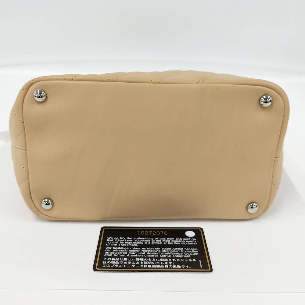 Chanel Cambon Leather Beige Shoulder Bag — view 4