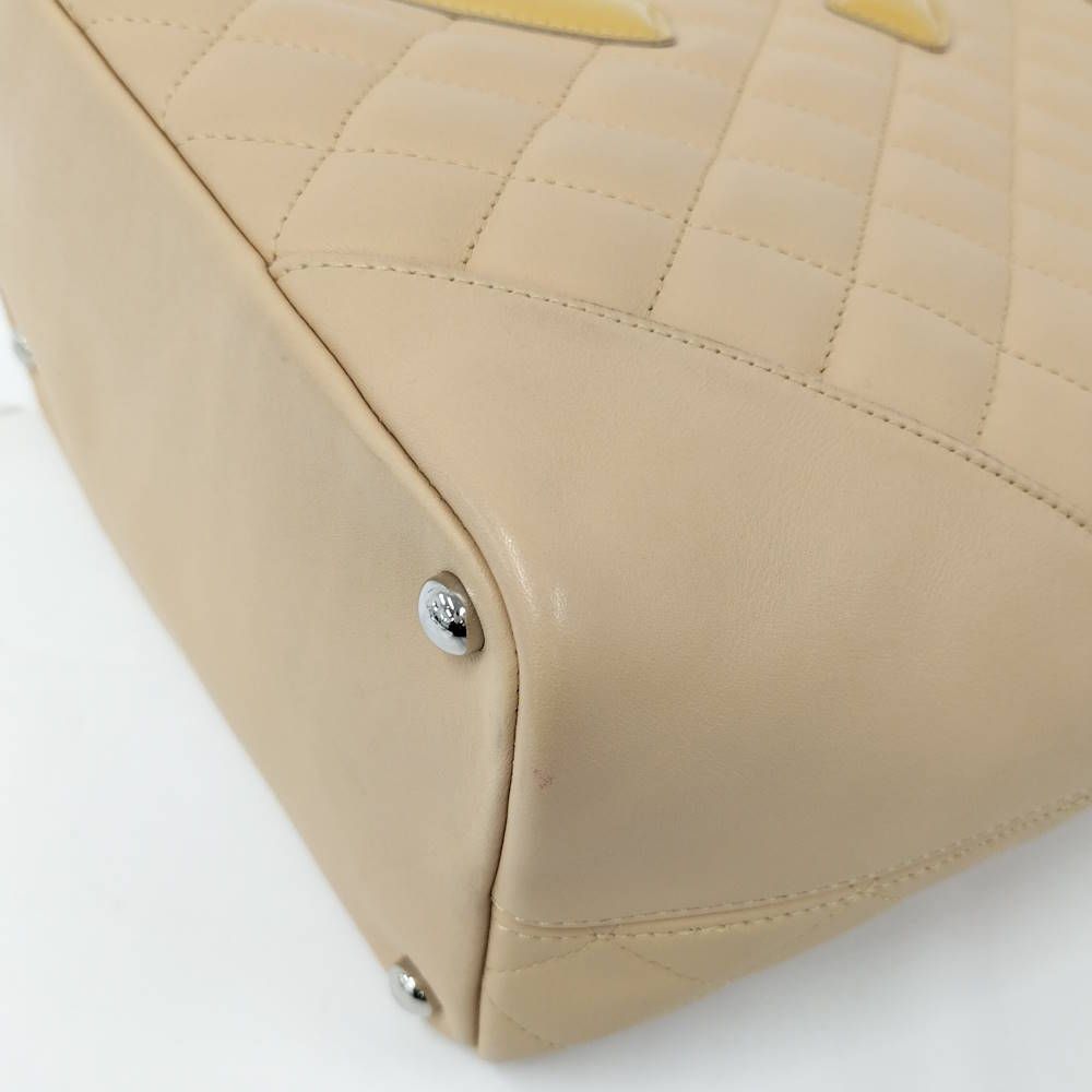 Chanel Cambon Leather Beige Shoulder Bag — view 5
