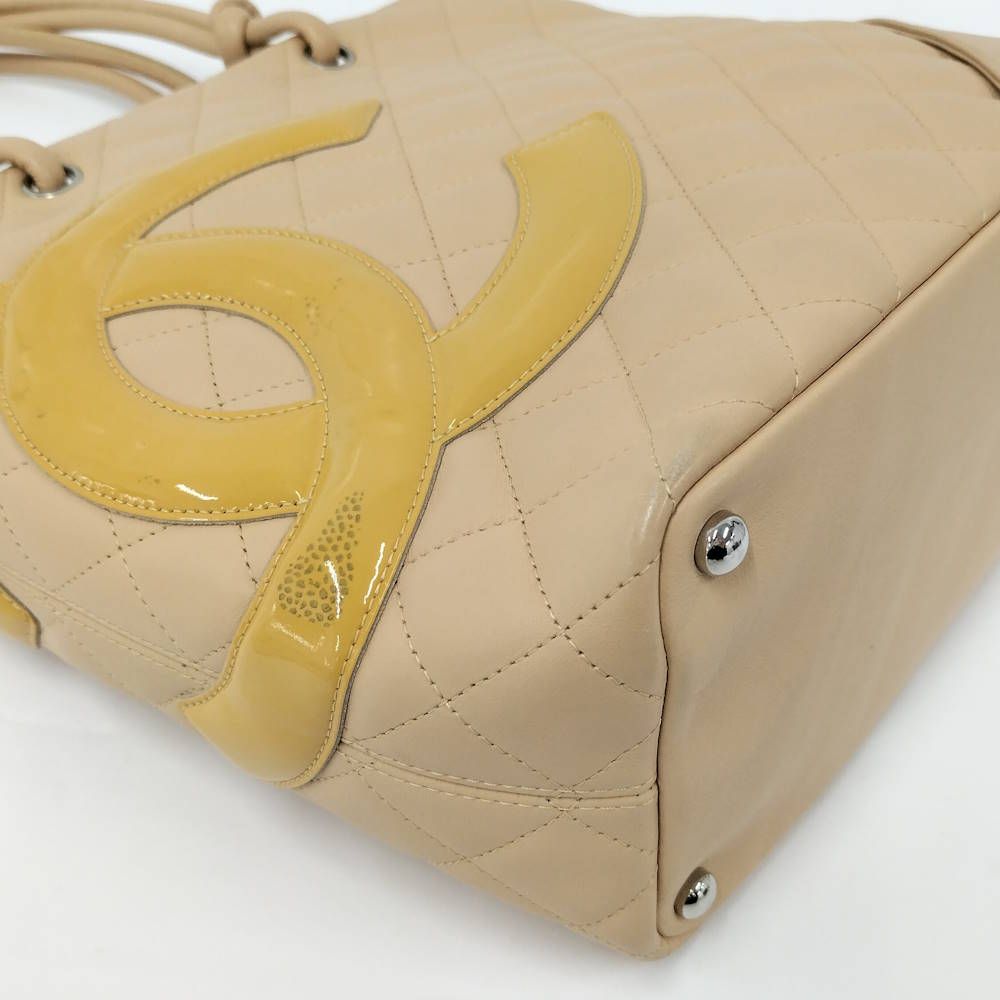 Chanel Cambon Leather Beige Shoulder Bag — view 3