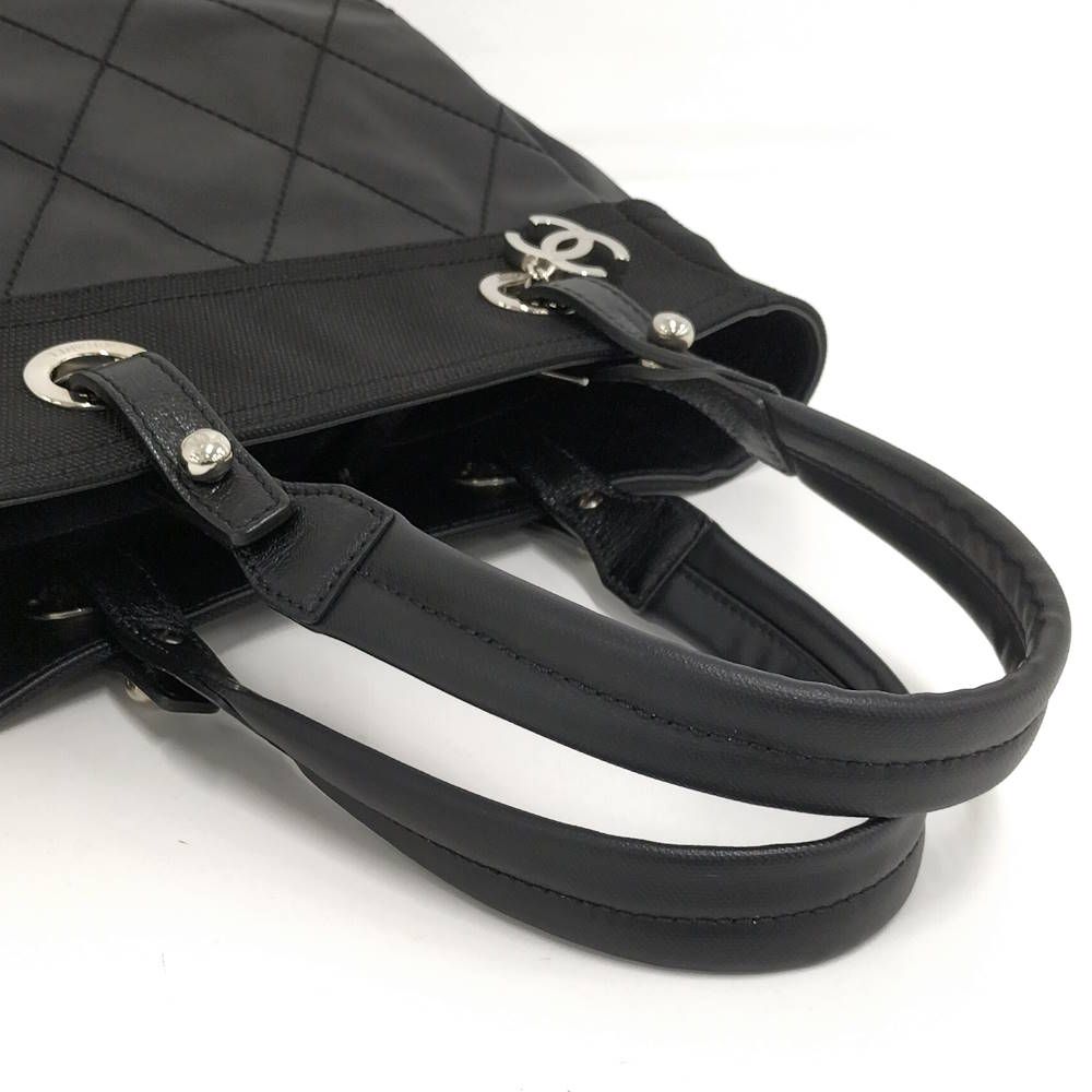 Chanel Paris Biarritz Tote PM Leather Black — view 5