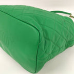 Chanel Hobo 2-Way Shoulder Bag Quilted Lambskin Leather Green — view 3
