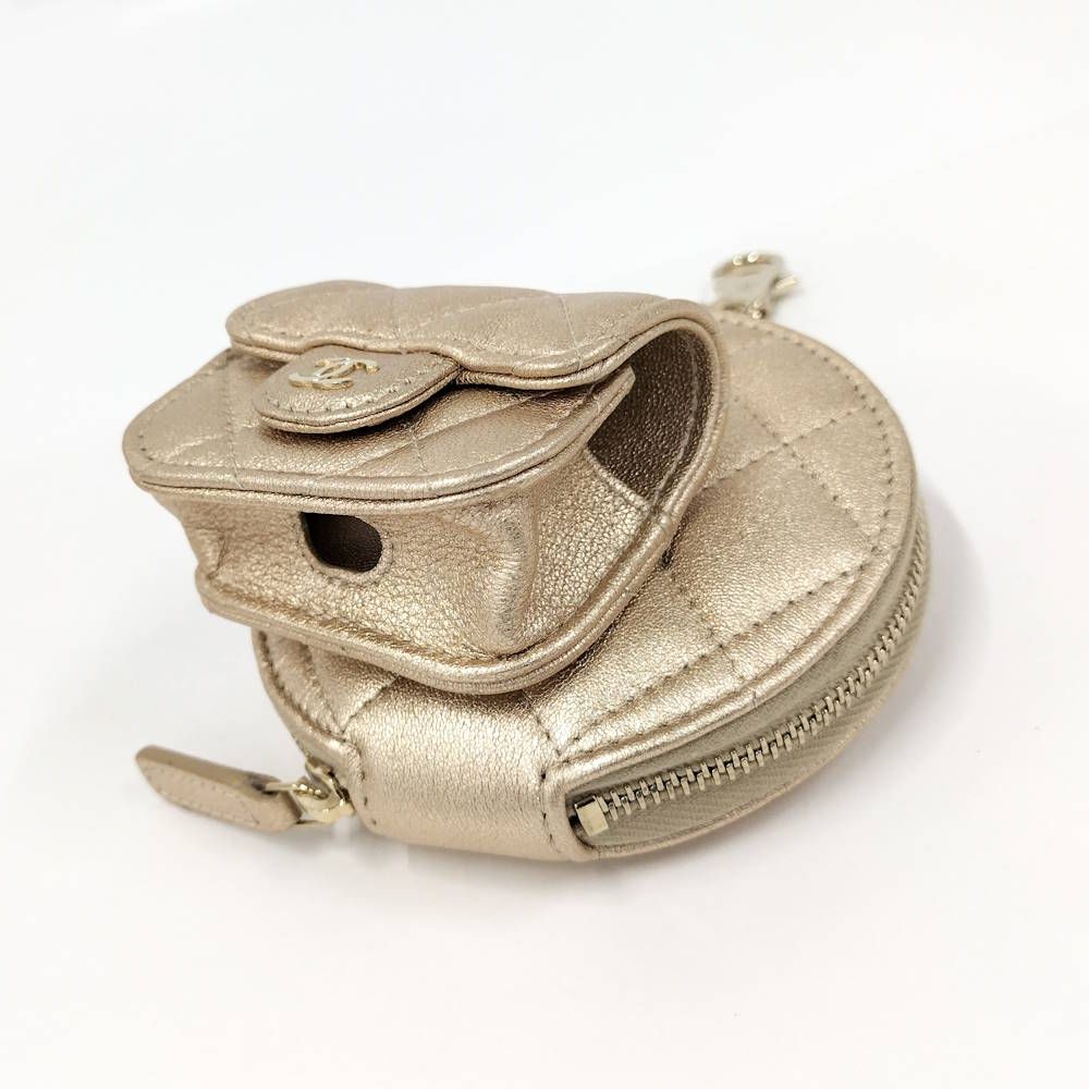 Chanel Chain Pouch Coin Case Airpods Pro Gold — view 3