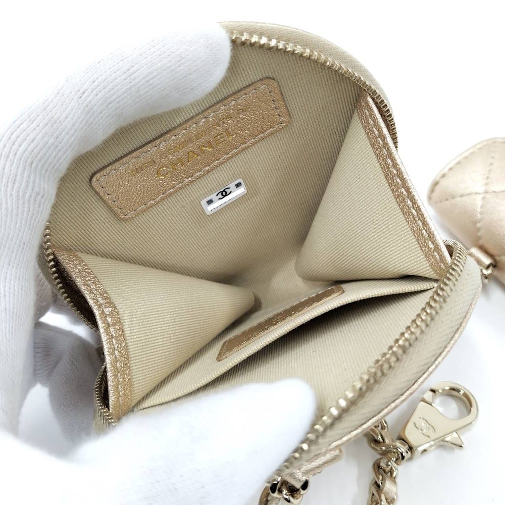 Chanel Chain Pouch Coin Case Airpods Pro Gold — view 8