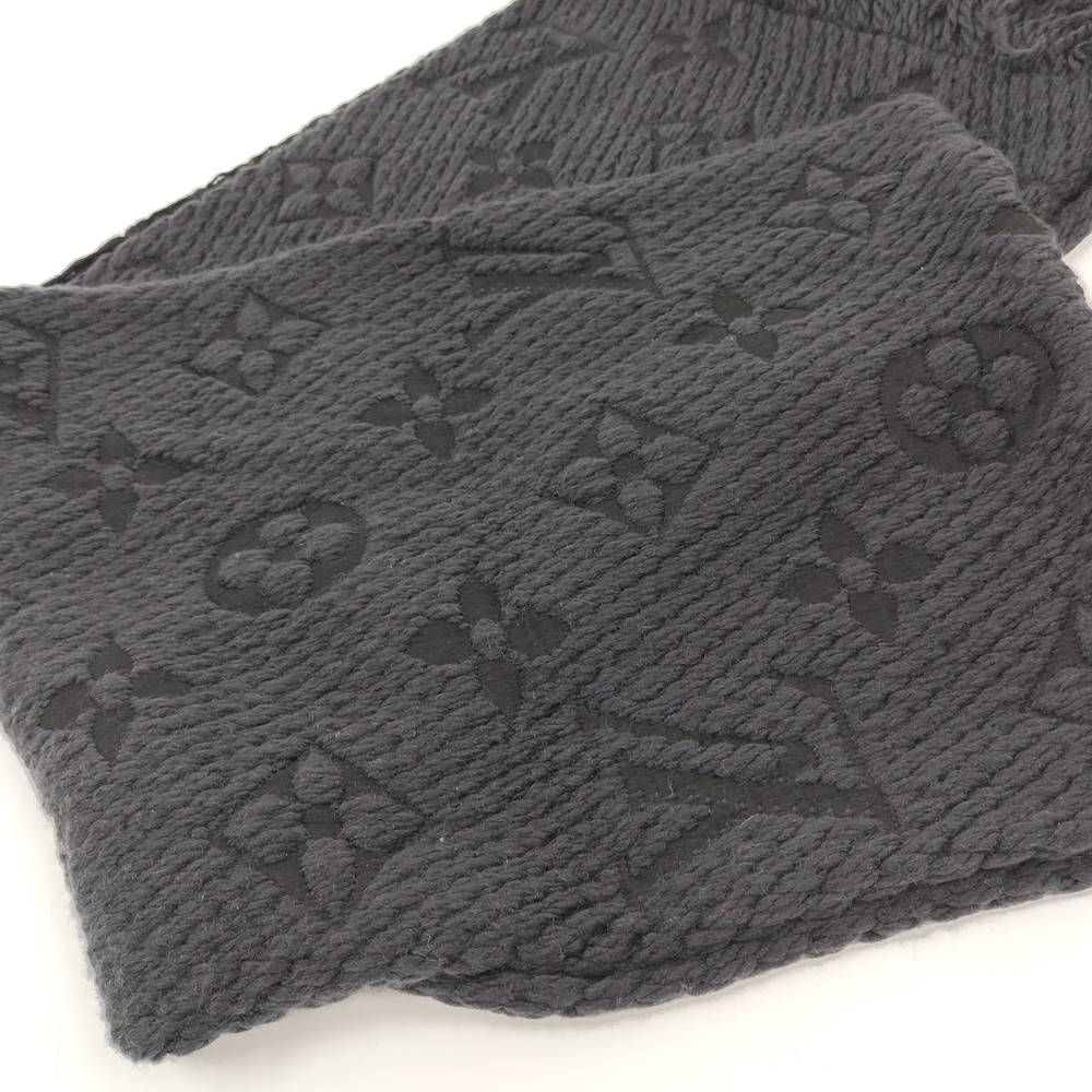 Louis Vuitton Echarpe Logo Mania Scarf Monogram Black — view 6