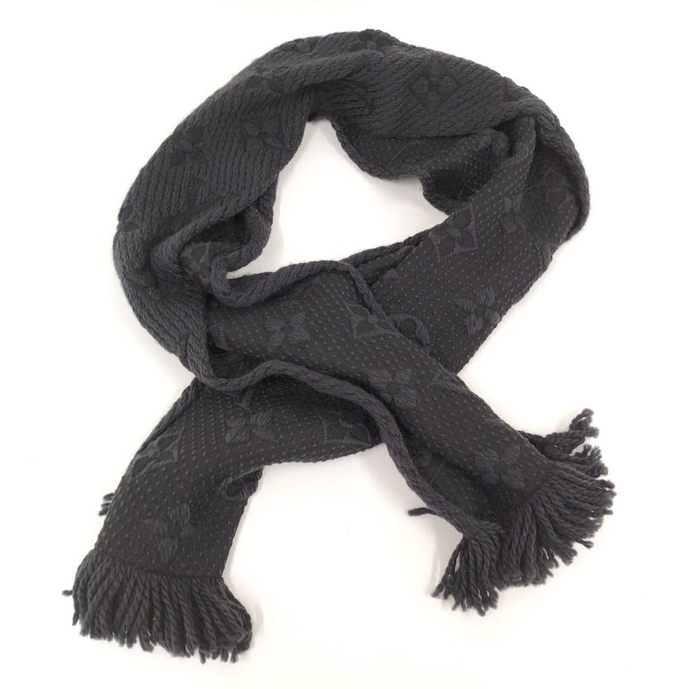 Louis Vuitton Echarpe Logo Mania Scarf Monogram Black — view 8
