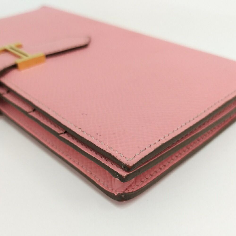 Hermes Bearn Souffle Wallet Pink Leather — view 4