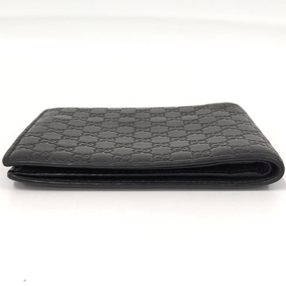 Gucci Bifold Wallet Billfold Micro Guccissima Leather Black — view 6
