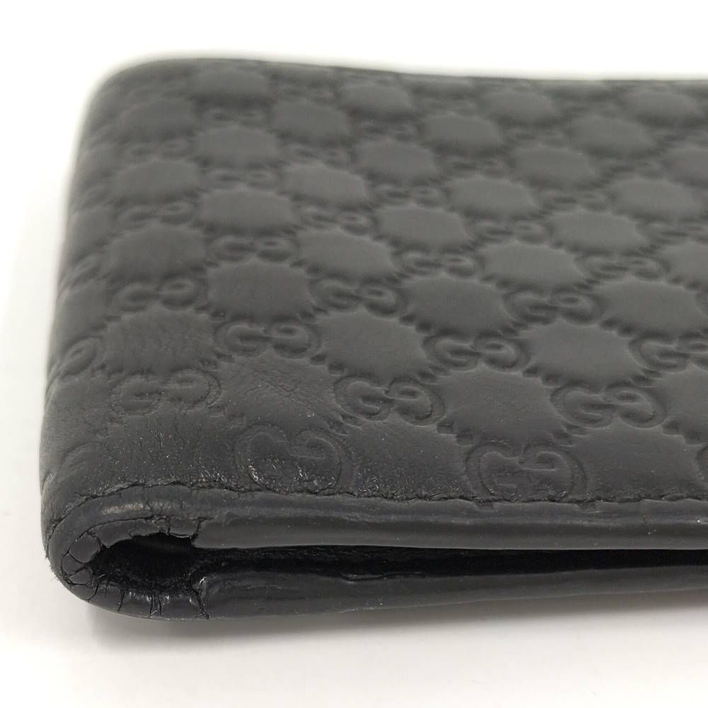 Gucci Bifold Wallet Billfold Micro Guccissima Leather Black — view 5
