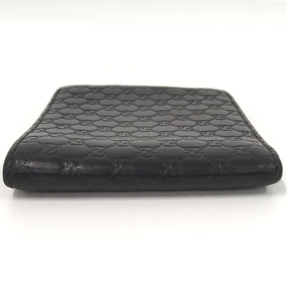 Gucci Bifold Wallet Billfold Micro Guccissima Leather Black — view 7