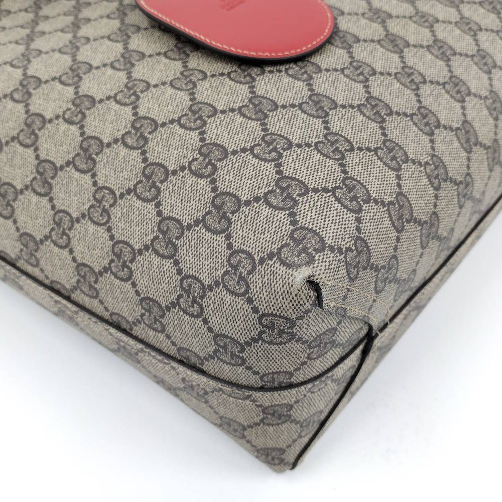 Gucci Reversible Tote GG Supreme Red Beige — view 3