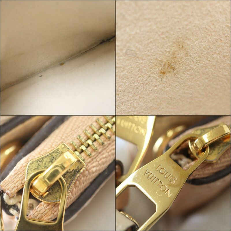 Louis Vuitton Pochette Double Zip Shoulder Bag Monogram Empreinte Beige — view 7