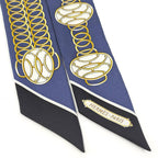 Hermes Twill Scarf Lift Profile Silk Multicolor Blue — view 2