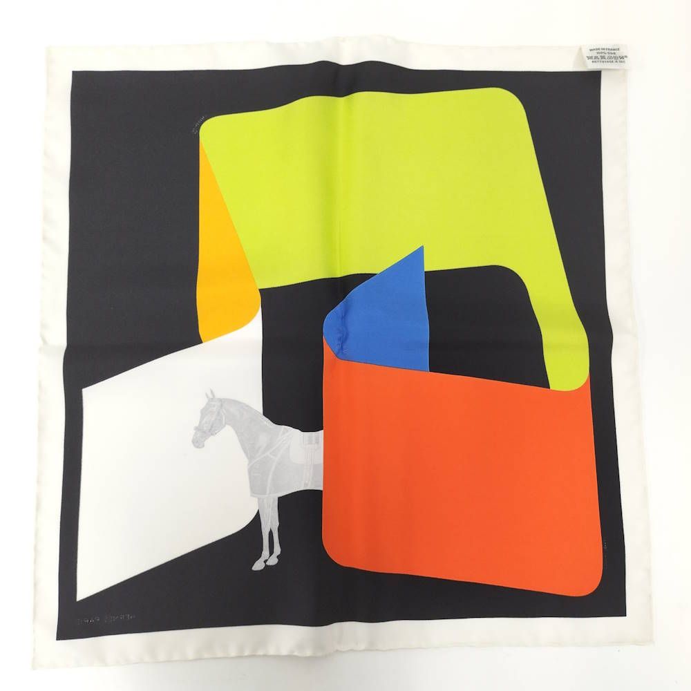 Hermes Carre 42 Hose Multicolor Serpentine Pierre Chien Pawn Silk Scarf — view 2