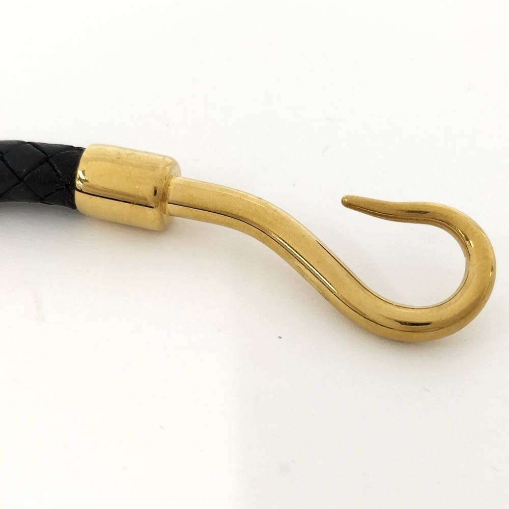 Hermes Jumbo Bracelet Leather Black Gold Plated — view 9