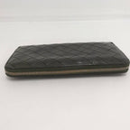 Bottega Veneta Zip Around Wallet Intrecciato Leather Khaki — view 5