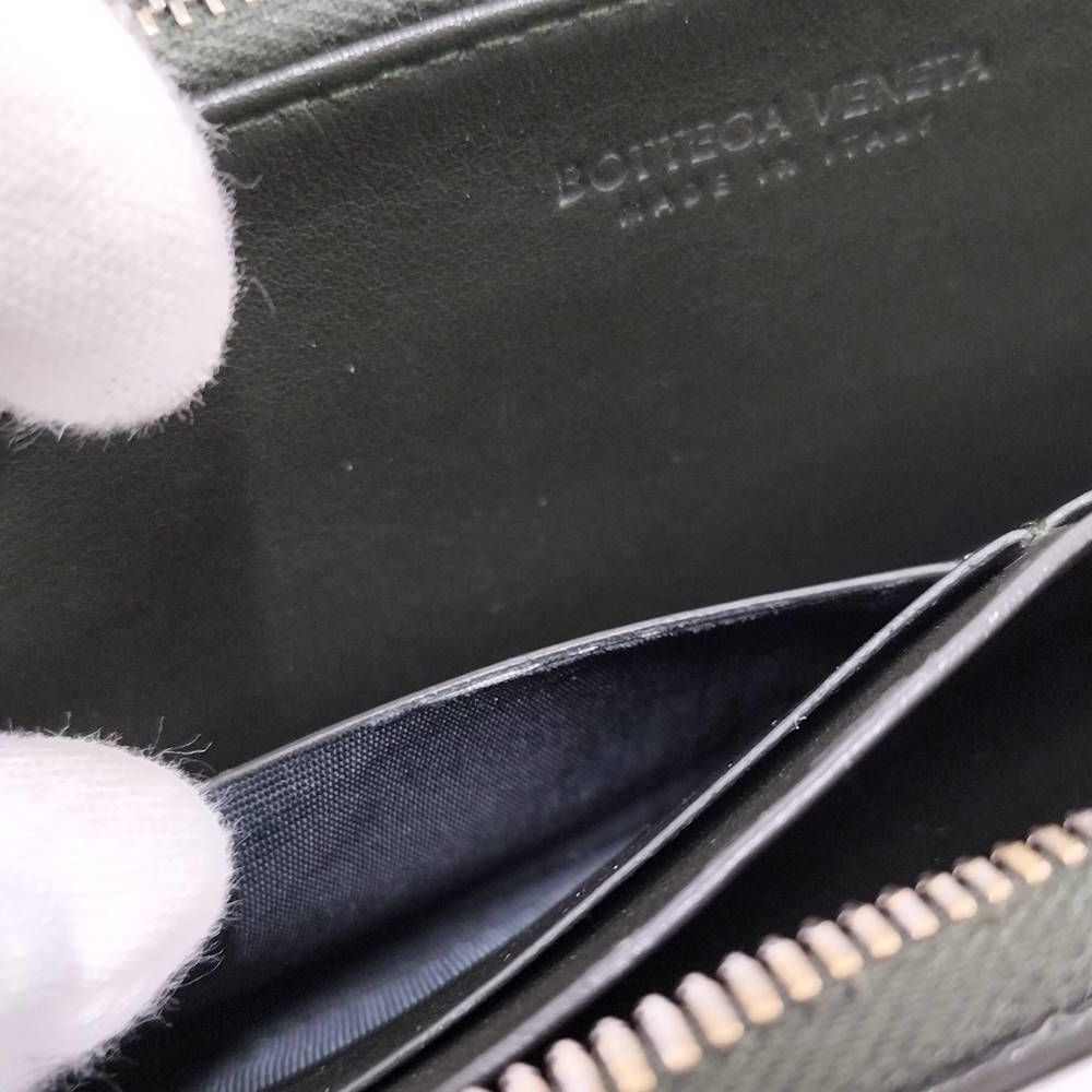 Bottega Veneta Zip Around Wallet Intrecciato Leather Khaki — view 7