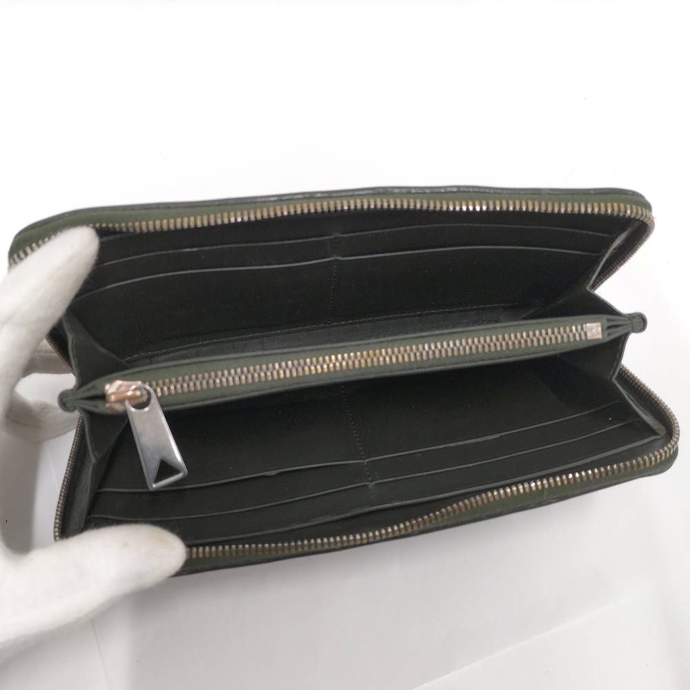 Bottega Veneta Zip Around Wallet Intrecciato Leather Khaki — view 2