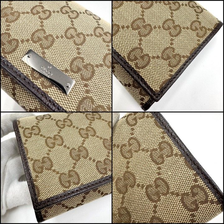 Gucci Bifold Wallet GG Canvas Leather Beige Brown — view 3