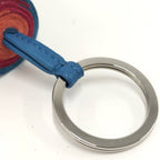 Hermes Bag Charm Carmen Tricolor Leather Blue — view 7