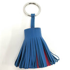 Hermes Bag Charm Carmen Tricolor Leather Blue — view 2