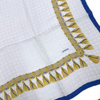 Chanel Scarf Fringe Pattern Silk Gray — view 7