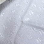 Chanel Scarf Fringe Pattern Silk Gray — view 3