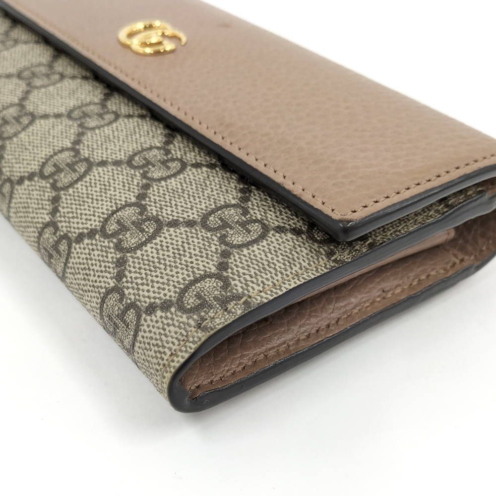 Gucci Bifold Wallet GG Supreme Bicolor Continental Leather — view 4