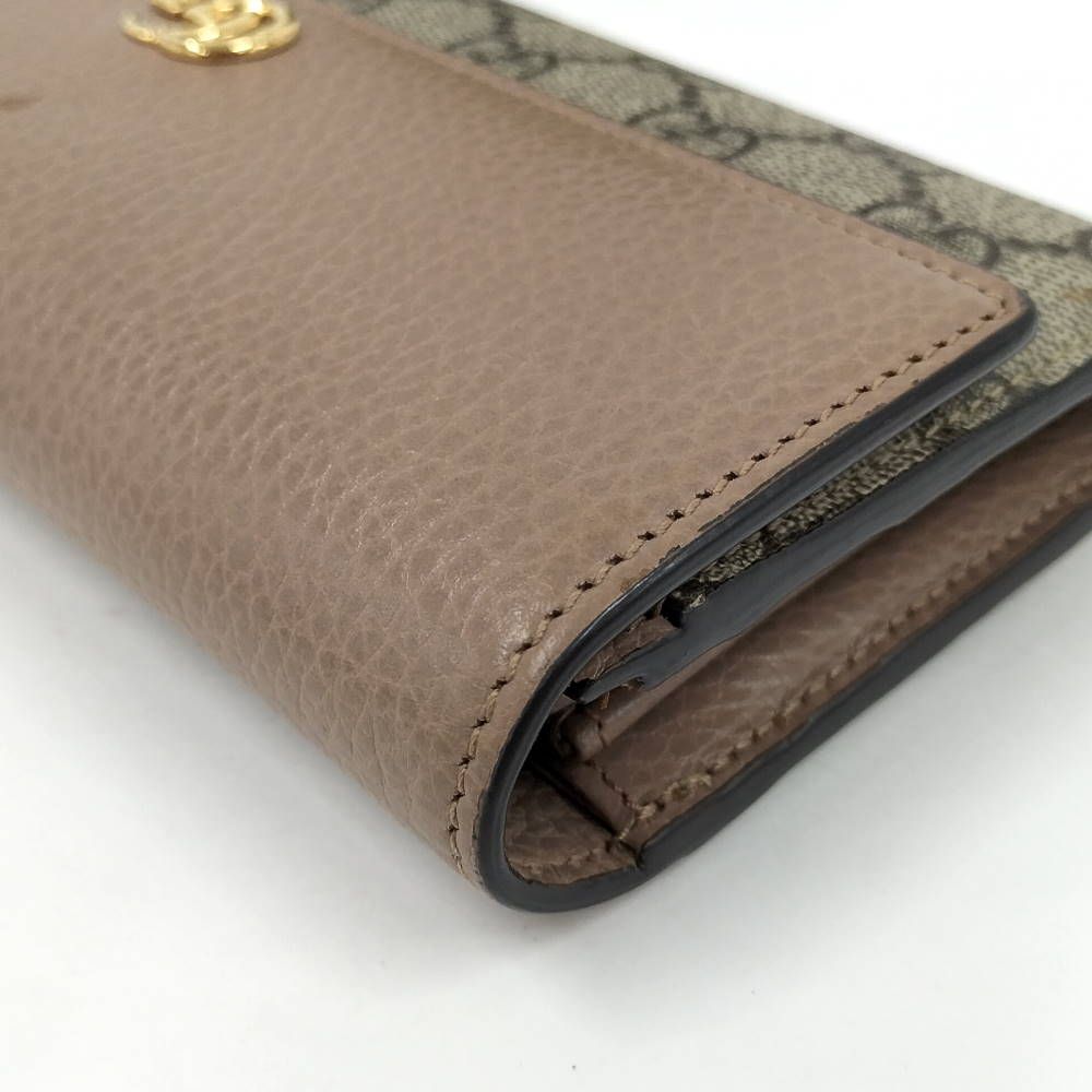 Gucci Bifold Wallet GG Supreme Bicolor Continental Leather — view 7