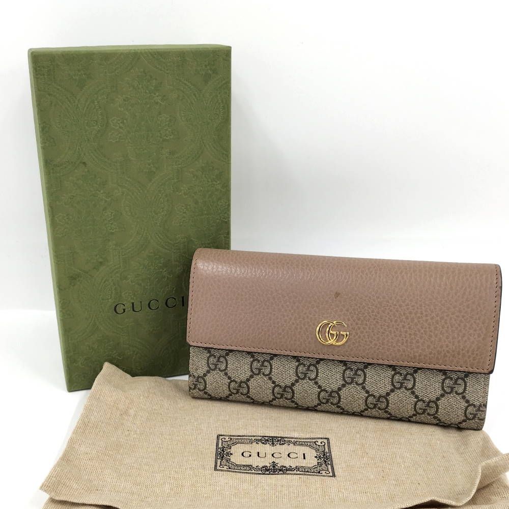 Gucci Bifold Wallet GG Supreme Bicolor Continental Leather — view 9