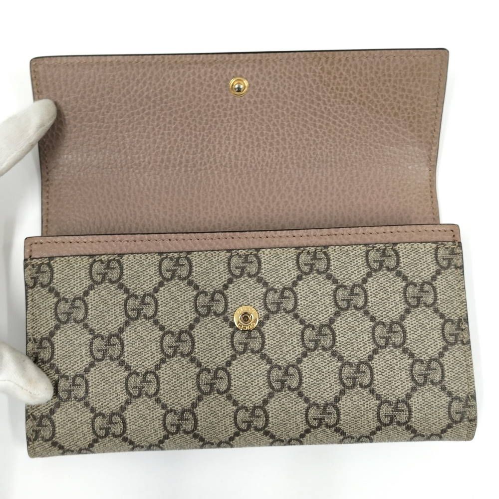 Gucci Bifold Wallet GG Supreme Bicolor Continental Leather — view 2